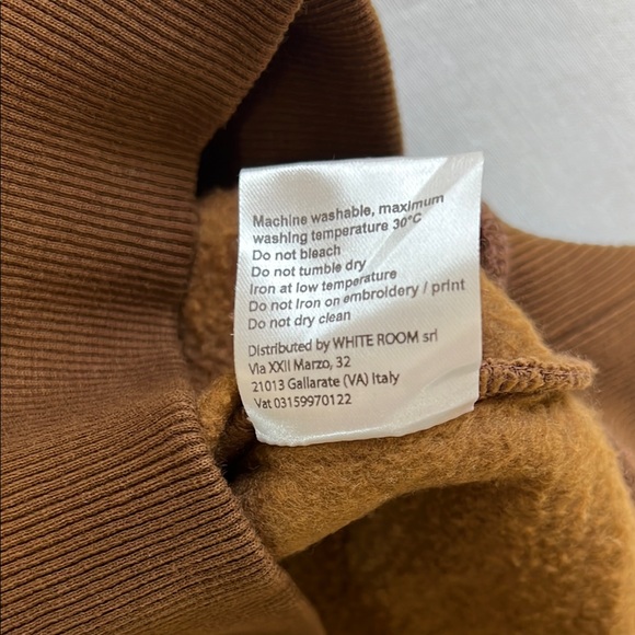 Joshua Sanders Brown Plaid Smiley Face Applique Hoodie Heavyweight Sweatshirt XS - Picture 9 of 13